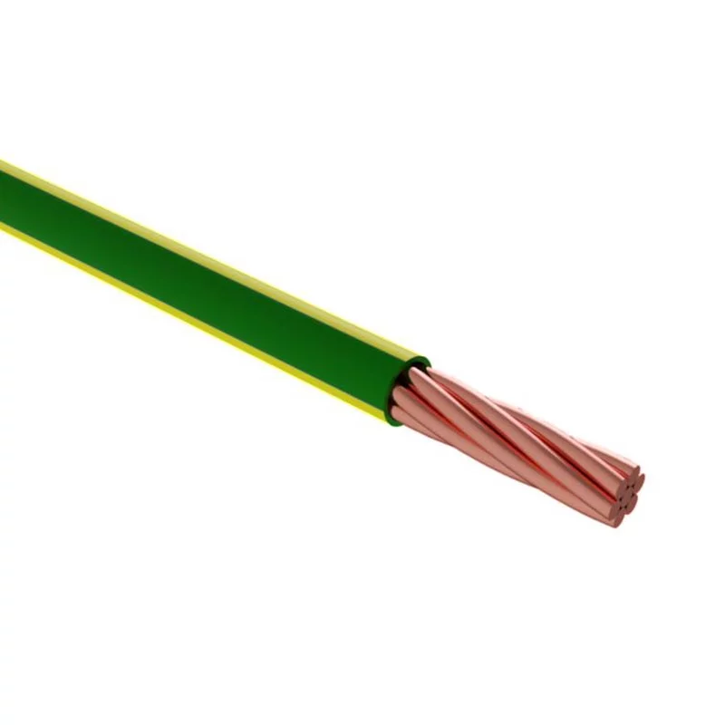 Kingsmill copper cable green yellow pvc covered - Stranded Copper Cable (Green/Yellow PVC Covered)