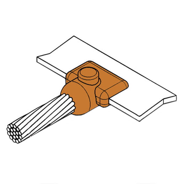 Greenwire Exothermic Welding Cable to Bar | Horizontal Cable Run to Horizontal Bar Tee Joint - CB4