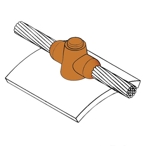 Horizontal Thru Cable to Horizontal Steel Pipe Joint - CS34