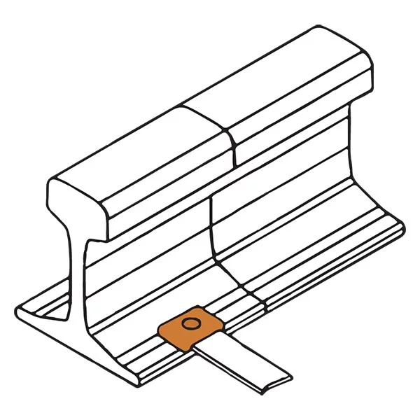 Horizontal Flat Tape to Rail Flange/Foot - R6